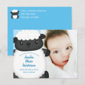 Schapen Baby shower Boerderij Blue Boy Briefkaart (Voorkant / Achterkant)