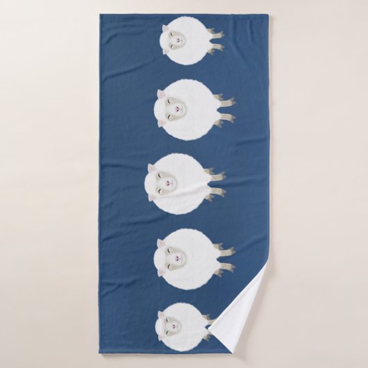 Schapen badhanddoek tellen (Badhanddoek)