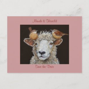 Schapen bewaren de datum briefkaart