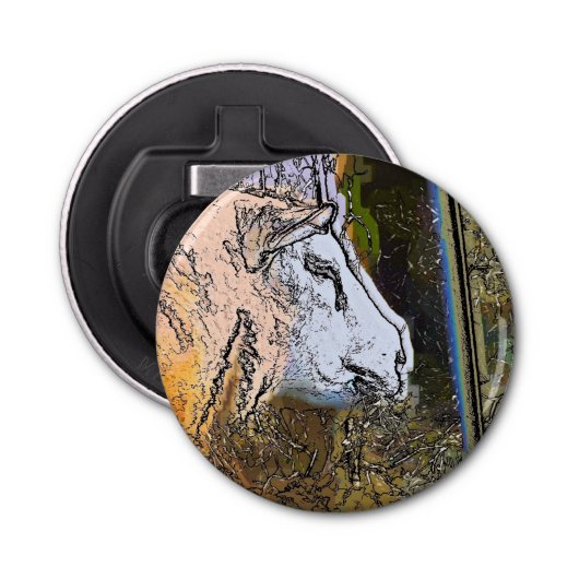 SCHAPEN BUTTON FLESOPENER (Voorkant)