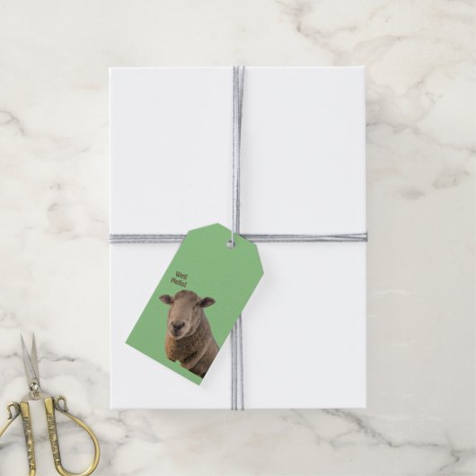 Schapen Cadeaulabel (Met Touw)