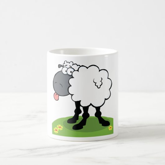 Schapen die tong uitsteken koffiemok (Center)