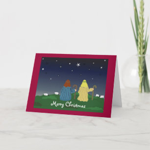 Schapen die zich aan de velden houden feestdagen kaart