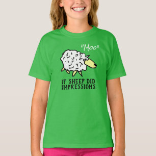 Schapen doen Impressie van een Koe T-shirt