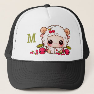 Schapen en kersen van Kawaii - Monogrammen Trucker Pet