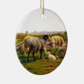 Schapen en lammeren van Rosa Bonheur Keramisch Ornament (Rechts)