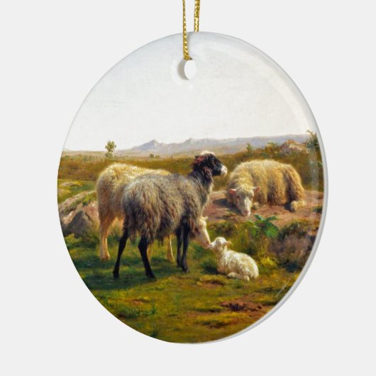 Schapen en lammeren van Rosa Bonheur Keramisch Ornament (Links)