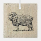  schapen glas ornament (Voorkant)