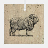  schapen glas ornament (Achterkant)