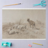 Schapen Grafiet Kunstwerk Decoupage Papier (Craft)