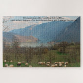 Schapen grazen aan de grens met Bosnië Legpuzzel (Horizontaal)