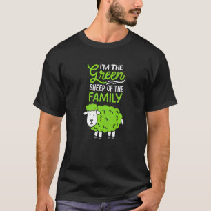Schapen ik ben de groene schaap van de familie t-shirt