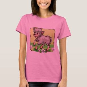 Schapen in bloemen Tee Shirt