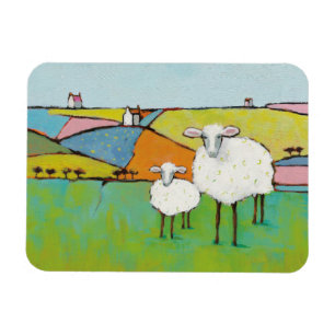 Schapen in de Meadow Magneet
