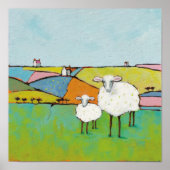 Schapen in de Meadow Poster (Voorkant)