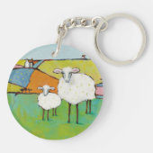 Schapen in de Meadow Sleutelhanger (Achterkant)