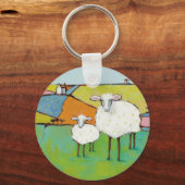 Schapen in de Meadow Sleutelhanger (Voorkant)