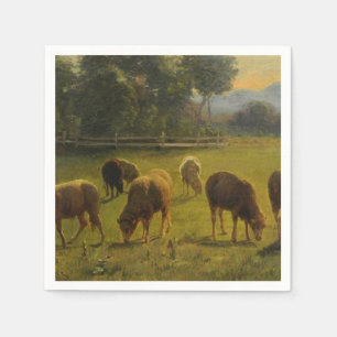 Schapen in een landelijk landschap (Frans Boerderi Servet