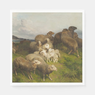 Schapen in een weide (door August Friedrich Schenc Servet