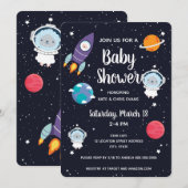 Schapen in het ruimteschip Baby shower Kaart (Voorkant / Achterkant)