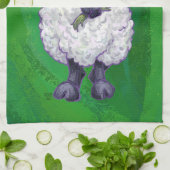 Schapen in Santa Hat op groen Theedoek (Gevouwen)