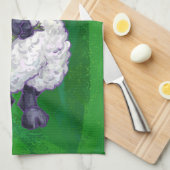 Schapen in Santa Hat op groen Theedoek (Quarter Fold)