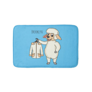 Schapen met een jasje cartoon badmat