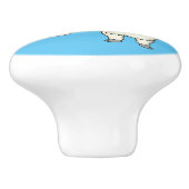 Schapen met een jasje cartoon keramische knop (Zijkant)