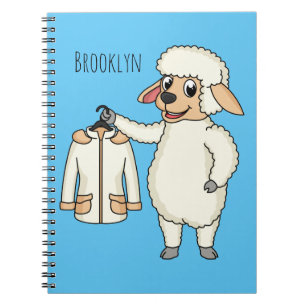 Schapen met een jasje cartoon notitieboek