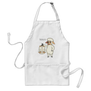 Schapen met een jasje cartoon standaard schort