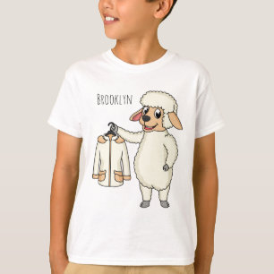 Schapen met een jasje cartoon t-shirt