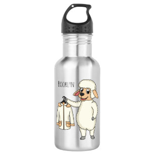 Schapen met een jasje cartoon waterfles
