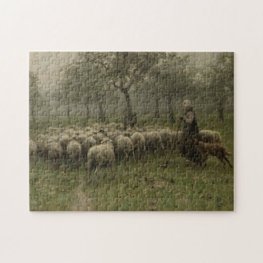 Schapen met een kudde schapen, Anton Mauve Legpuzzel (Horizontaal)
