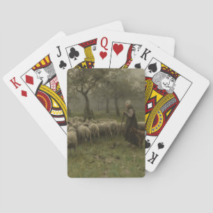 Schapen met een kudde schapen, Anton Mauve Pokerkaarten