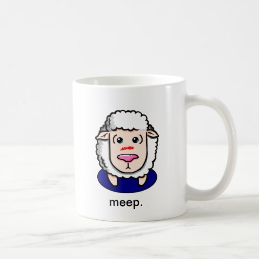 schapen met een mok van het schapenbericht (Rechts)