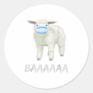 Schapen met masker TShirt Ronde Sticker