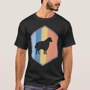 Schapen met Retrokleuren in een hexagon T-shirt