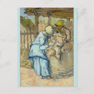 Schapen na Millet door Vincent Van Gogh Briefkaart