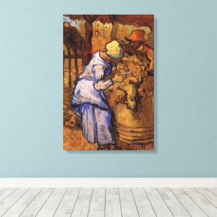 Schapen (na Millet) door Vincent van Gogh Canvas Afdruk