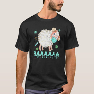 Schapen of schapen die antiVaccinemasschaap met F T-shirt
