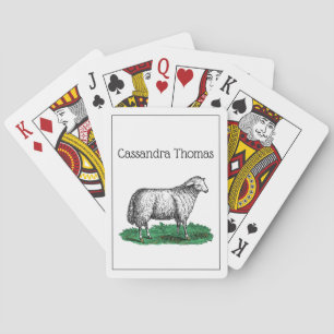  schapen Ooien landbouwhuisdieren Tekening C Pokerkaarten