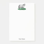  schapen Ooien landbouwhuisdieren Tekening C Post-it® Notes (Voorkant)