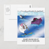 Schapen op de Ark Water Ski Briefkaart (Voorkant / Achterkant)