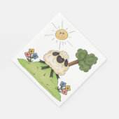 Schapen op een heuvel Papieren servetten (Hoek)