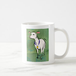 Schapen op Mixed Media Achtergrond Koffiemok