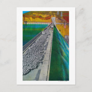 Schapen over Grand Coulee Dam Briefkaart