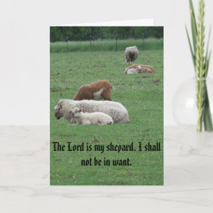 Schapen, Psalm, Vrede, Vreugde, Liefde Feestdagen Kaart