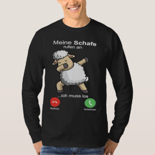 Schapen roepen boer, herder, schaap, boer t-shirt