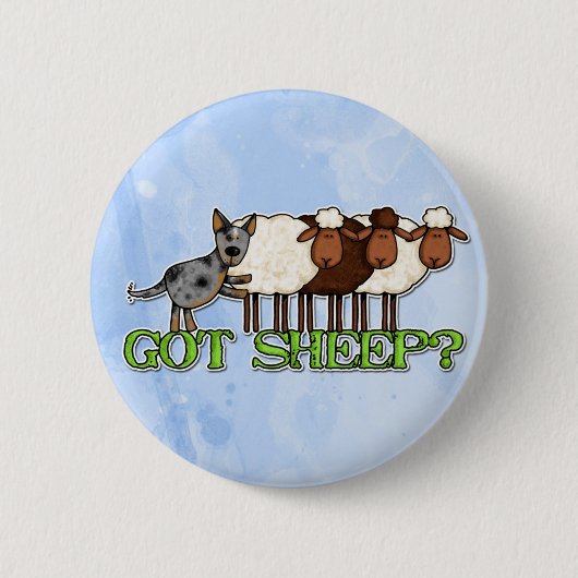 schapen ronde button 5,7 cm (Voorkant)