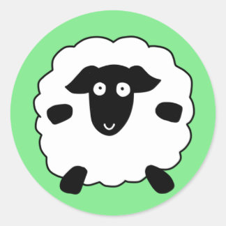 Schapen Ronde Sticker